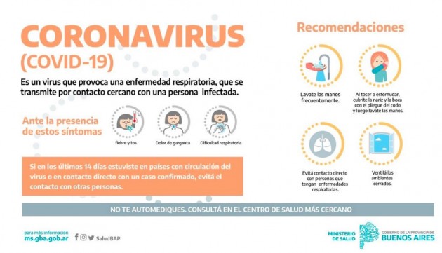 Coronavirus ( COVID-19) Recomendaciones de la DGCyE y la OMS Coronavirus ( COVID-19) Recomendaciones de la DGCyE y la OMS
