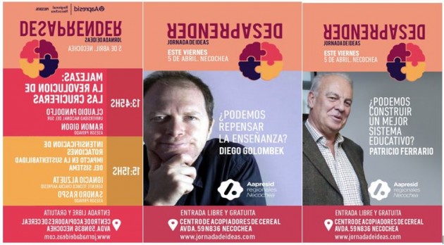 Diego Golombek y Patricio Ferrario analizan al sistema educativo en el cierre de la Jornada de Ideas, organizada por Aapresid, en la ciudad de Necochea. Diego Golombek y Patricio Ferrario analizan al sistema educativo en el cierre de la Jornada de Ideas, organizada por Aapresid, en la ciudad de Necochea.