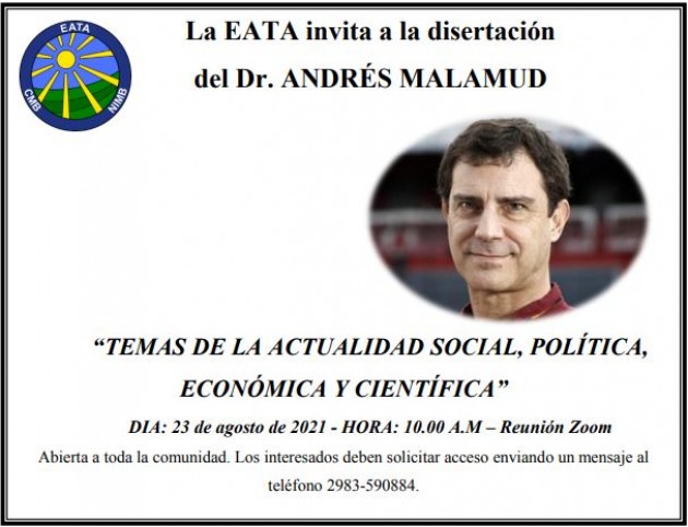 Disertación del Dr. Andrés Malamud Disertación del Dr. Andrés Malamud