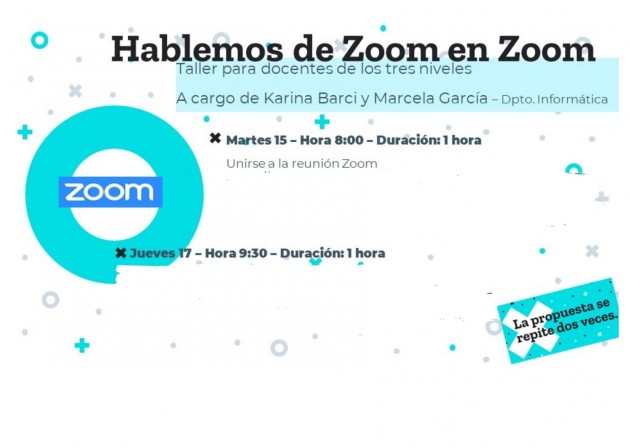 Hablemos de Zoom en Zoom - Capacitación en la EATA Hablemos de Zoom en Zoom - Capacitación en la EATA