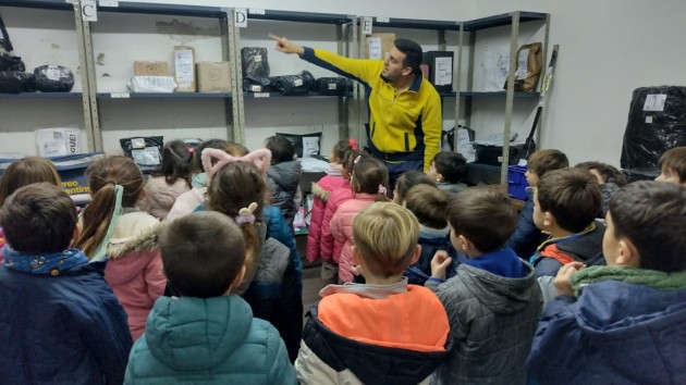 Los alumnos de 1 A, B y C visitaron el correo Los alumnos de 1 A, B y C visitaron el correo