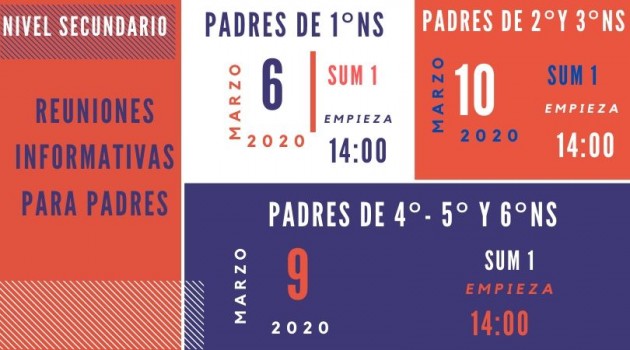 Reuniones informativas para padres - NS
